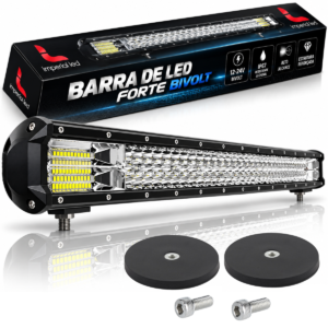 KIT BARRA DE LED FORTE 80CM 432W BIVOLT COM SUPORTE MAGNETICO