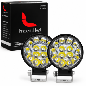 PAR FAROL LED PEQUENO MINI 8,5CM 42W FORTE BIVOLT
