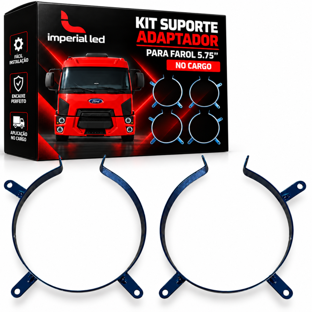 KIT COM 4 SUPORTES PARA ADAPTAÇÃO DO FAROL 5.75 ANGEL EYES NO CARGO