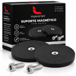 KIT 2 SUPORTE MAGNÉTICO IMÃ PARA FAROL E BARRA DE LED