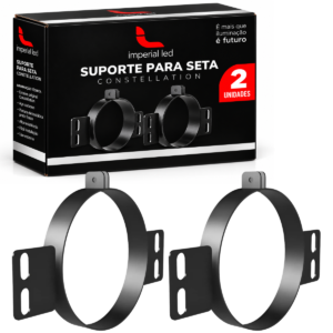 PAR DE SUPORTES PARA ADAPTAÇÃO DO FAROL LED ANGEL 7 POLEGADAS NA SETA DO CONSTELLATION