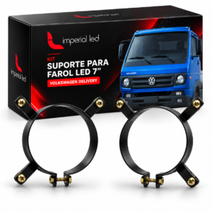 PAR DE SUPORTES DELIVERY PARA ADAPTAÇÃO DO FAROL LED ANGEL 7 POLEGADAS