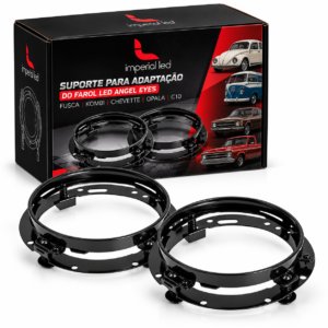 PAR ARO SUPORTE ADAPTÇÃO FAROL LED ANGEL EYES NO FUSCA KOMBI CHEVETTE OPALA C10